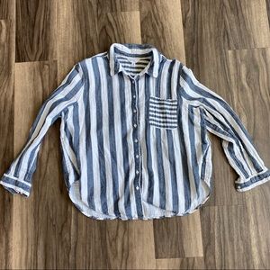Time & Tru Striped Button down